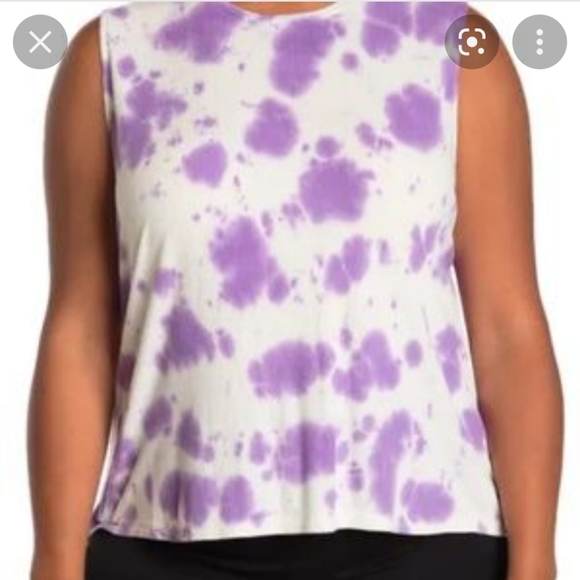Abound tie dye tank top purple and white - Picture 1 of 6